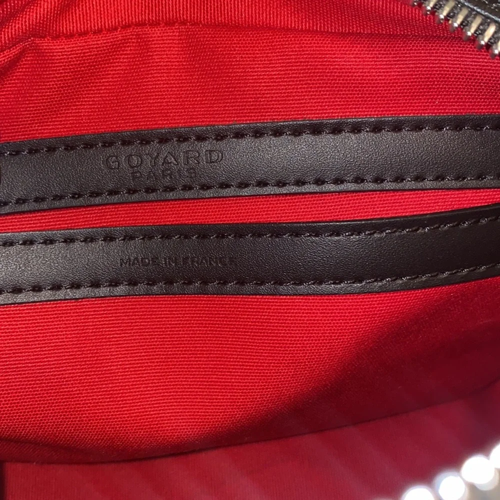 RARE GOYARD CAP VERT JET BLACK LIMITED EDITION WITH RED INTERIOR - Picture 10 of 17